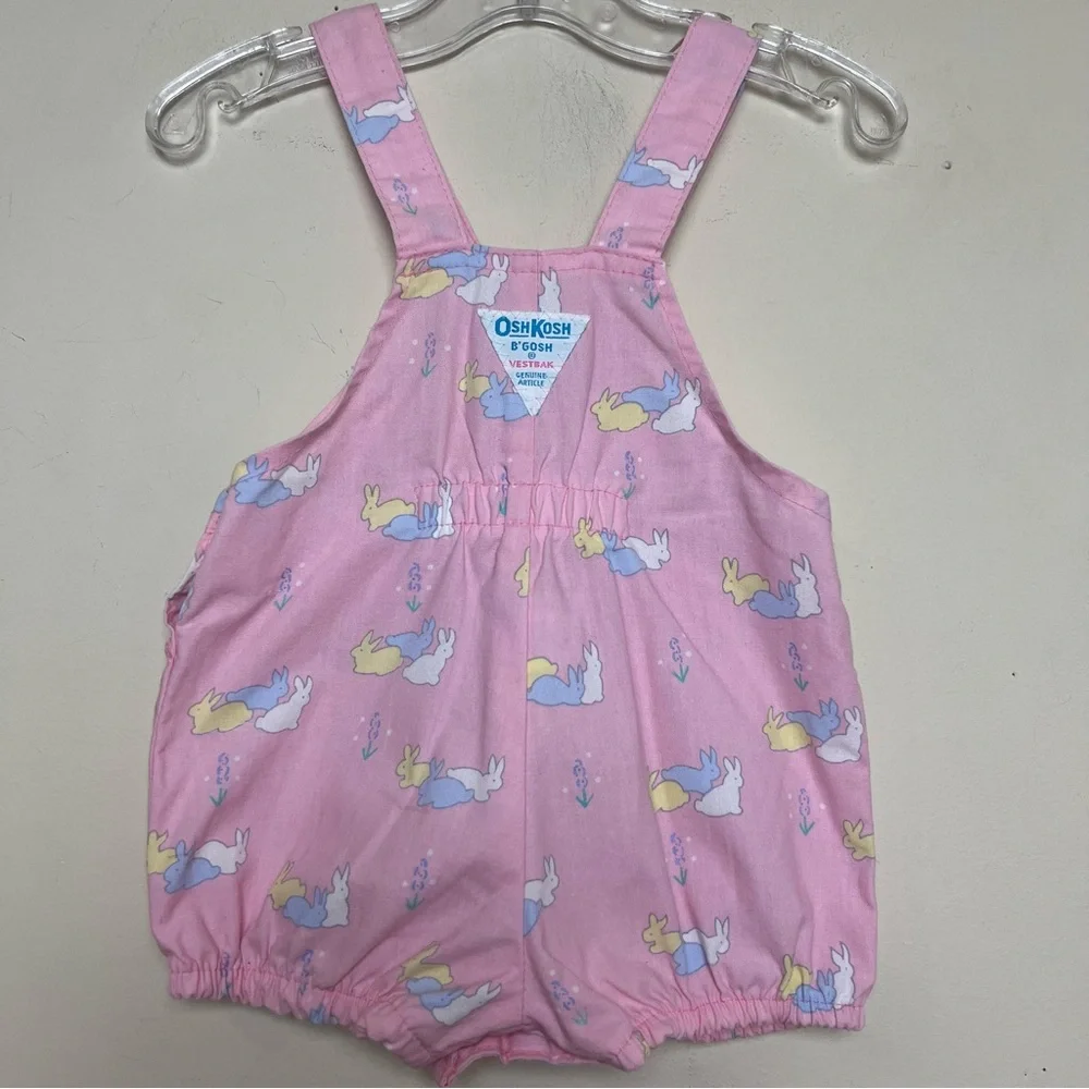 OshKosh Bubble‎ Romper VINTAGE Bunnies Rabbits Print USA Union Label 6-9M RARE!